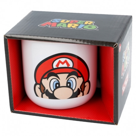 TASSE EN CÉRAMIQUE POUR LE PETIT DÉJEUNER 415 ML DANS UNE BOÎTE CADEAU SUPER MARIO
