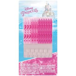  12 bougies d'anniversaire et 12 supports PRINCESSES DISNEY