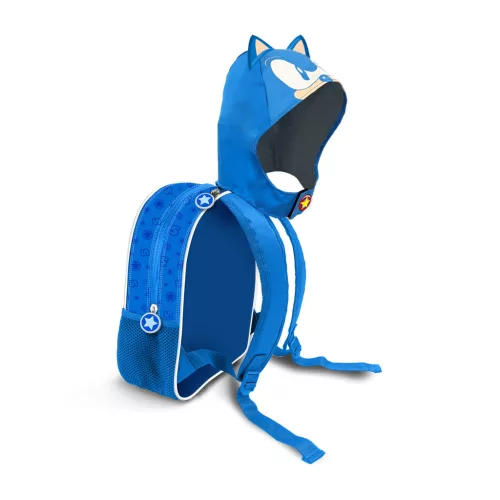 Sac à dos à capuche SONIC en matériau imperméable - 26cm X 31cm X 11cm