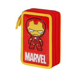 Trousse à crayons rembourrée 3D Iron Man 3 compartiments