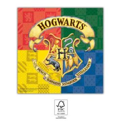   20 serviettes en papier 2 plis 33x33cm HARRY POTTER HOGWARTS HOUSES
