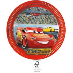 8 assiettes en papier 23cm Cars