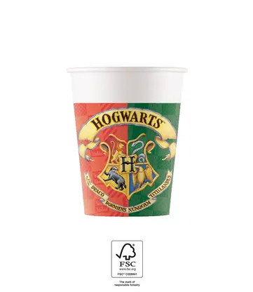 8 gobelets en papier de 200 ml HARRY POTTER