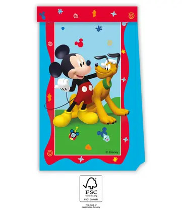 4 gobelets de fête réutilisables 250 ml MICKEY ROCK THE HOUSE
