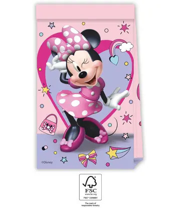 4 sacs de fête en papier MINNIE MOUSE