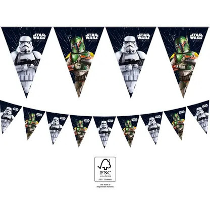 Bannière triangulaire en papier STAR WARS GALAXY