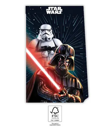 4 sacs de fête en papier STAR WARS GALAXY