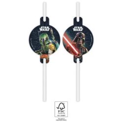 4 pailles en papier STAR WARS GALAXY