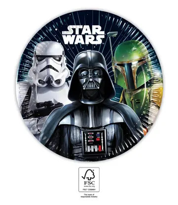 8 assiettes en papier de 20 cm STAR WARS GALAXY