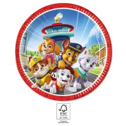 8 assiettes en papier 23 cm Pat' Patrouille