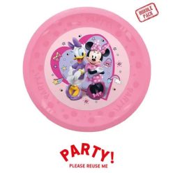   4 assiettes de fête réutilisables 21cm MINNIE MOUSE JUNIOR DISNEY