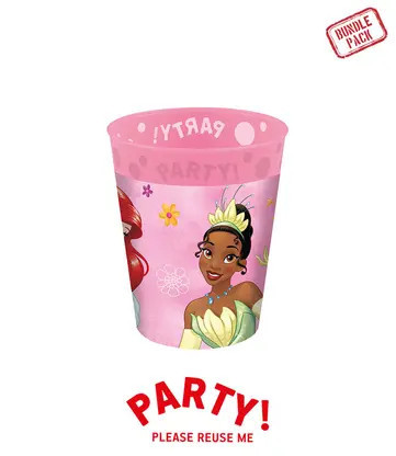 Ensemble de 4 gobelets de fête réutilisables de 250 ml PRINCESSE DISNEY
