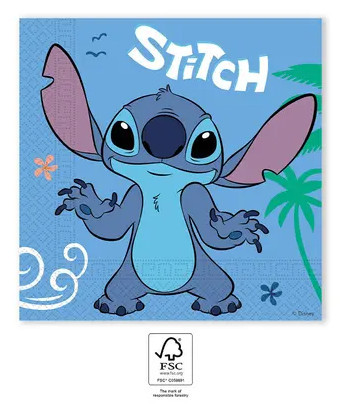 20 serviettes en papier 2 plis 33x33cm FSC STITCH & ANGEL