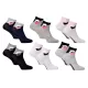 Chaussettes courtes en coton pour femmes Lotto - lot de 3 paires - blanc-noir-gris - 36-41
