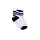 Chaussettes en coton pour fille - côtelées - pailletées - rayé violet-argent - 23-28