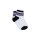 Chaussettes en coton pour femme - côtelées - pailletées - rayures lilas-argent - 35-40