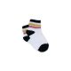 Chaussettes en coton pour femme - côtelées - pailletées - rayures or-mauve - 35-40