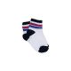 Chaussettes en coton pour femme - côtelées - pailletées - rayures rose-bleu - 35-40