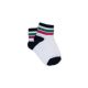 Chaussettes en coton pour fille - côtelées - pailletées - rayures vert-rose - 23-28
