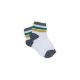 Chaussettes en coton pour femme - côtelées - pailletées - rayures vert-doré - 35-40