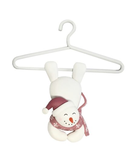Argile bonhomme de neige sur support d'épaule 13
