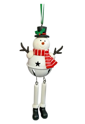 Argile bonhomme de neige avec cloche 5*17