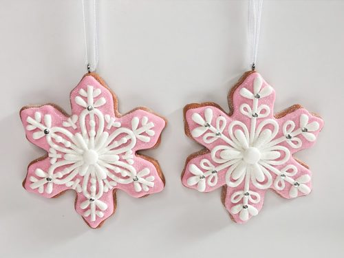 Argile flocon de neige rose/blanc 2S 10