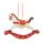 Argile cheval à bascule rose/blanc 12*8
