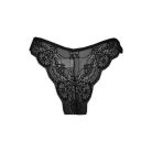 Culotte tanga en dentelle pour femme - noir - XS