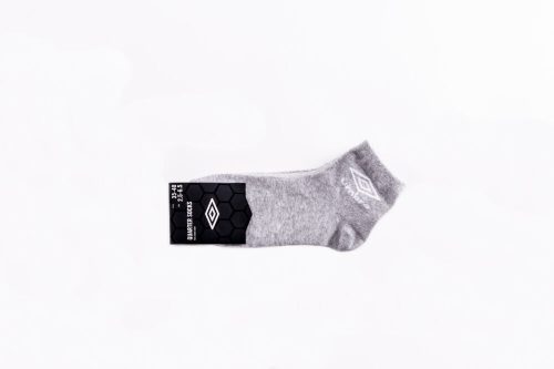 Chaussettes en coton unisexes - chaussettes courtes - 3 paires - 35-40 - gris - Umbro