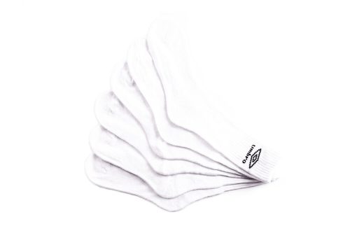 Chaussettes de sport en coton unisexes - 3 paires - 43-46 - blanc - Umbro
