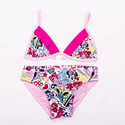   Maillot de bain Minnie Mouse pour petite fille - maillot de bain deux pièces - rose clair - 104