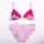 Maillot de bain Minnie Mouse pour petite fille - maillot de bain deux pièces - rose clair - 128