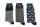 Chaussettes en coton pour homme - lot de 3 paires - bleu - à motifs - 43-46 - blanc-anthracite-bleu foncé - Evidence
