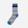 Chaussettes en coton pour homme - blanc-bleu foncé - à rayures - 43-46- Evidence