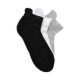 Chaussettes de course en coton unisexes - 3 paires - 35-38 - blanc-noir-gris - Evidence
