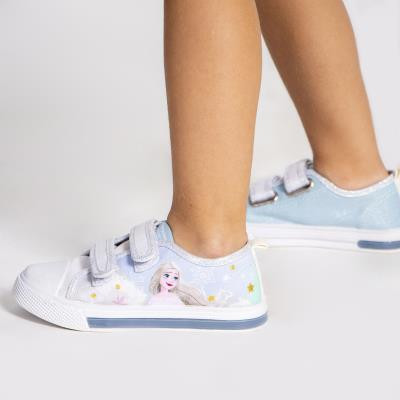 Chaussures de sport en coton Disney La Reine des Neiges pour enfants avec semelle lumineuse