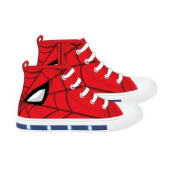   Chaussures de sport à tige haute lumineuses premium pour enfants - Spiderman