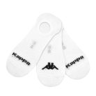 Chaussettes invisibles en coton respirant Kappa - 3 paires/paquet - blanc - 43-46