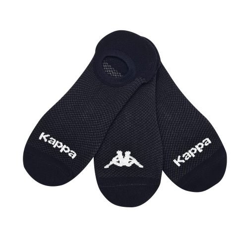 Chaussettes invisibles en coton respirant Kappa - 3 paires/paquet - noir - 39-42