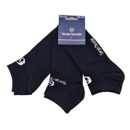Chaussettes invisibles en coton Sergio Tacchini - 3 paires/paquet