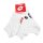 Chaussettes invisibles en coton Lotto - 3 paires/paquet - blanc - 43-46