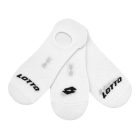 Chaussettes invisibles en coton respirant Lotto - 3 paires/paquet - blanc - 43-46