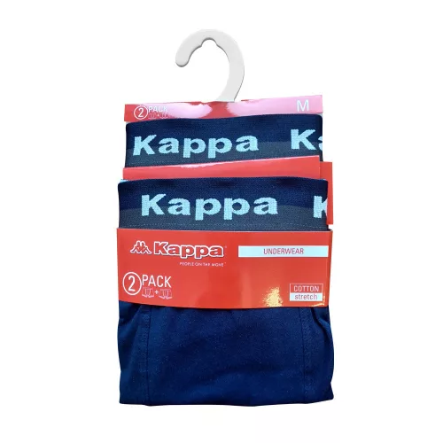 Caleçon en coton pour homme Kappa - lot de 2 - bleu foncé - XXL