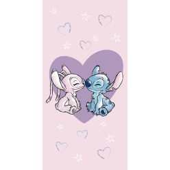   Serviette de plage en coton 100% Disney Stitch Love - 70x140 cm