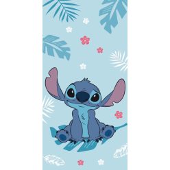   Serviette de plage en coton 100% bleue Disney Stitch - 70x140 cm