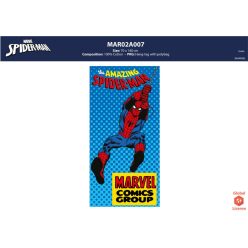   Serviette de plage Spiderman pour enfants - 100% coton - 70x140 cm - bleu moyen
