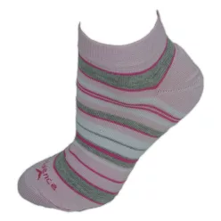   Chaussettes invisibles rayées pour femmes - chaussettes invisibles en coton - 39-42 - rose clair - Evidence
