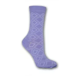   Chaussettes pour femmes - chaussettes de cheville en coton - 39-42 - motif à carreaux violet - Evidence