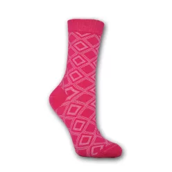   Chaussettes pour femmes - chaussettes de cheville en coton - 39-42 - motif à carreaux rose - Evidence